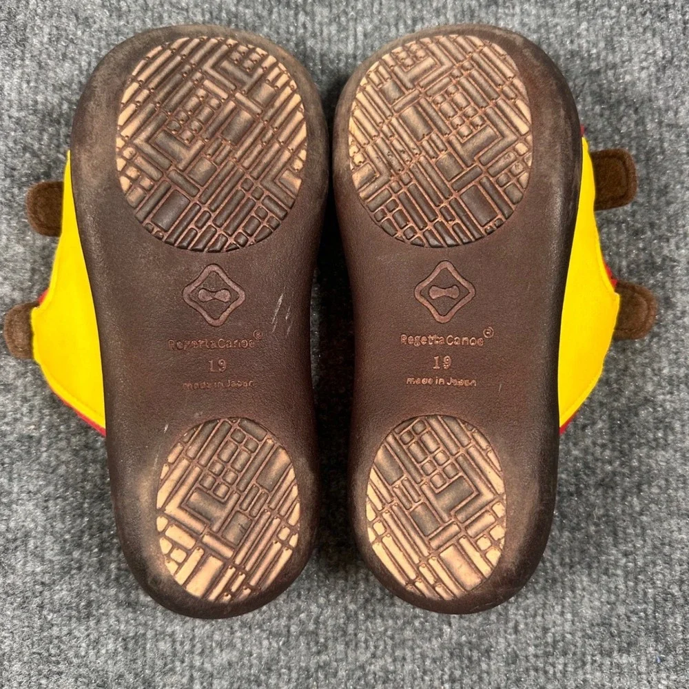 Regetta Canoe Kids Sandals Red Yellow Double Buckle Made in Japan Size 12.5 Kids